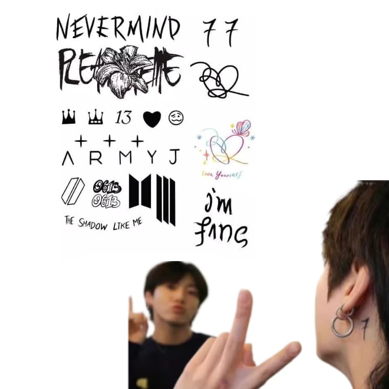 Amazon.co.jp: タトゥー JUNGKOOK ジョングク グッズ 入れ墨 グク 同型